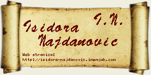 Isidora Najdanović vizit kartica